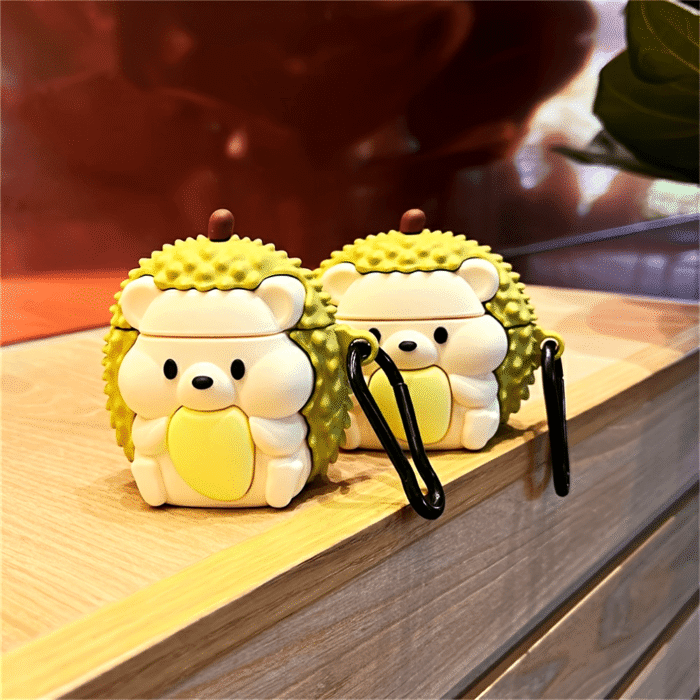 Cute 3D Durian Hedgehog Shape Silicone Earphone Case For Airpods 1 2 Protective Shell Cover For Airpods 3 2021 Case For Airpods Pro 2 - Image 8