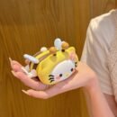 1pc Kitty Cat for AirPods 1/2/Pro/3/Pro2/4 Silicone Protective Case - Cute Bee Design, Soft Cover Earphones Not Included