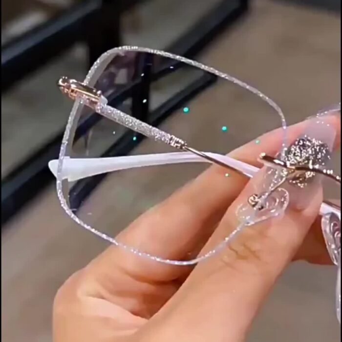 A Pair Of Frameless Transparent Lenses For Women, With A Sparkling Galaxy Frame - Image 9