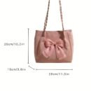 [New Fashionable Bow Bag] 2024 New Fashionable Influencer Student Bow Large Bag | Versatile Women's Crossbody Shoulder Bag