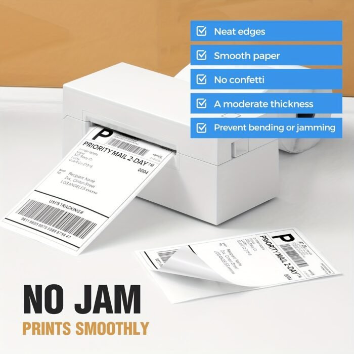 [500 Thermal Label Printing Paper] 500pcs, 4×6in Thermal Label Printing Paper, Transportation Waybill Printing Paper, Self-adhesive Stickers, 500 Labels/roll - Image 4