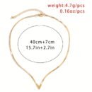 Golden-Tone V-Shaped Pendant Snake Chain Necklace for Women - Minimalist Bohemian Zinc Alloy Layered Jewelry, Versatile Everyday Necklace for Casual & Formal Outfits, Valentine's Day Gift Idea, Fashionforward Accessory, Elegant Design, Durable Jewelry, Statement Jewelry, Women's Fashion