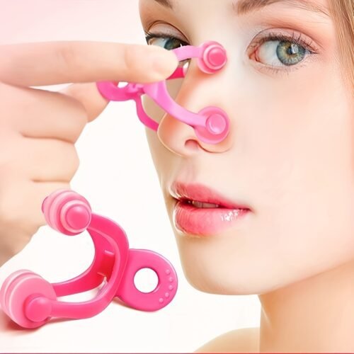 1pc Pink Nose Shaper & Lifter Clip for Women - Comfortable, Easy-to-Use Silicone Nose Corrector Beauty Tool, Non-Electric, Scent-Free