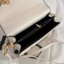 Metal-Decorated Square Handbag - Large Capacity, Lightweight, Portable | Mini Synthetic Flip Bag for Women, Perfect for Office, Business, Autumn & Winter