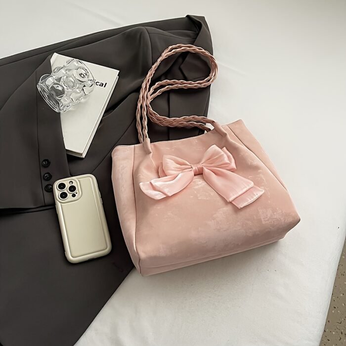 [New Fashionable Bow Bag] 2024 New Fashionable Influencer Student Bow Large Bag | Versatile Women's Crossbody Shoulder Bag - Image 9