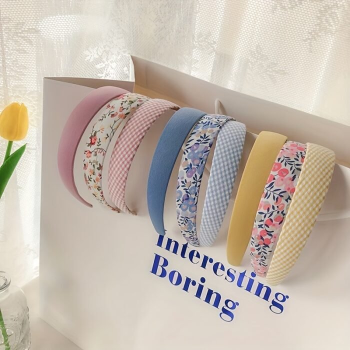 3pcs, Fresh Elegant Classic Wide Brim Floral Headbands, Women Girls Country Style Casual Leisure Hair Accessories, Gift Photo Props - Image 6