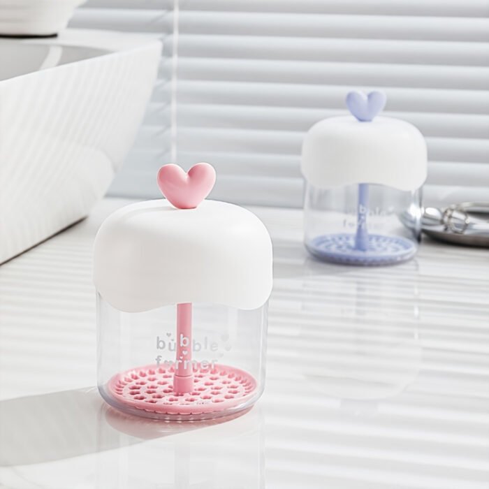 Phthalate-Free Bubble former Shampoo Foam Maker - 1pc Freestanding, Electricity-Free Handheld Bubble Cup for Face Washing - Magic Foam Dispenser - Image 3