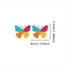 1 Pair Bohemian Colorful Butterfly Earrings for Women, KC Golden-Plated Lightweight Dangle Earrings with Multicolor Gradient Design, Perfect for Daily Wear, Parties, Travel & Gifts for Girlfriend/Mother, Cute Earrings, Party Accessories, Artistic Craftsmanship
