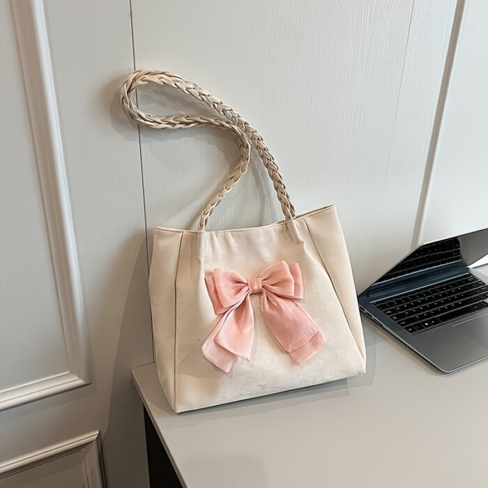 [New Fashionable Bow Bag] 2024 New Fashionable Influencer Student Bow Large Bag | Versatile Women's Crossbody Shoulder Bag - Image 3