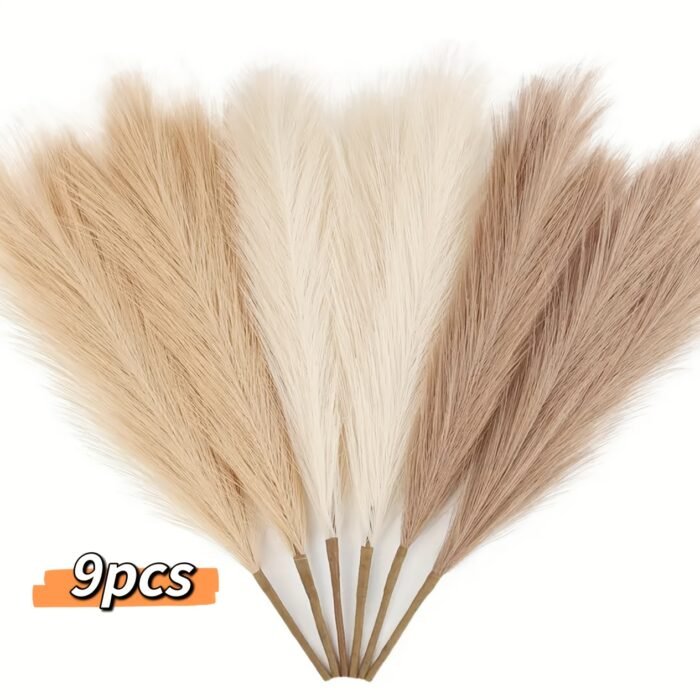 [3/9 Artificial Pampas Grass] 3/9 Artificial Pampas Grass Fake Reed Flowers | Suitable for Vase Decoration Home Decor Wedding Engagement Living Room | Perfect Choice for Spring Summer Autumn Winter Outdoor Decoration, Christmas, Thanksgiving - Image 6