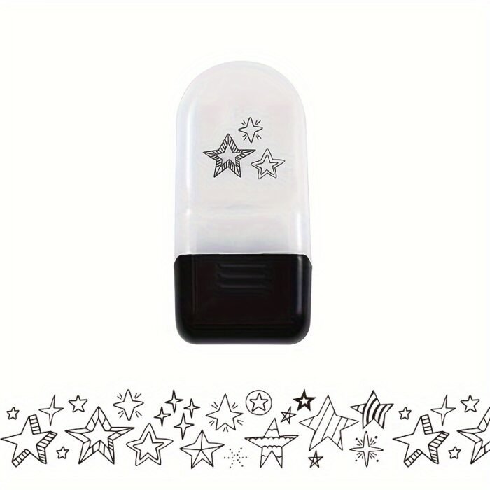 Creative Cartoon Flower Rolling Stamp - DIY Graffiti Seal for Journals & Crafts, Rectangular Plastic Art Supplies - Image 13