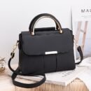 Women's Casual Chic Convertible Shoulder Bag - Premium with Detachable Adjustable Strap, Golden-Tone Accents & Zipper Closure, Solid Color Versatile Handbag for Travel, Shopping, Parties, Ladies Bag, Party Accessory, Goldtone Hardware, Shopping Tote, Minimalist Style, Durable Material, Crossbody Purse, Working Professionals