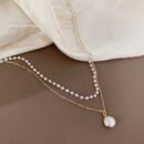 [Baroque Choker] Exquisite Baroque 1pc Double-Layer Faux Choker Necklace | Elegant Banquet Choker Party Jewelry, Daily Wear Jewelry for Girls and Women