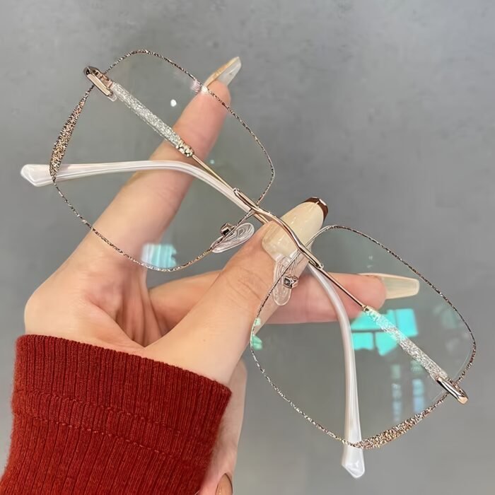 A Pair Of Frameless Transparent Lenses For Women, With A Sparkling Galaxy Frame - Image 5