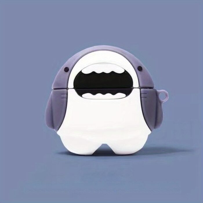 [Cute Shark] 3D cute cartoon shark shape soft silicone wireless earphone case | for Airpods 1/ 2/ 3/ Pro - Image 15