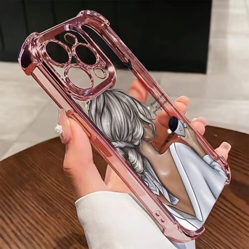 Urban Women'S Coffee Phone Case Compatible with for iphone 16, 15, 14, 13, 12, 11 Pro Max, X, XR, XS Max, 8, And 21 Plus, Featuring a Transparent Soft Back for Drop