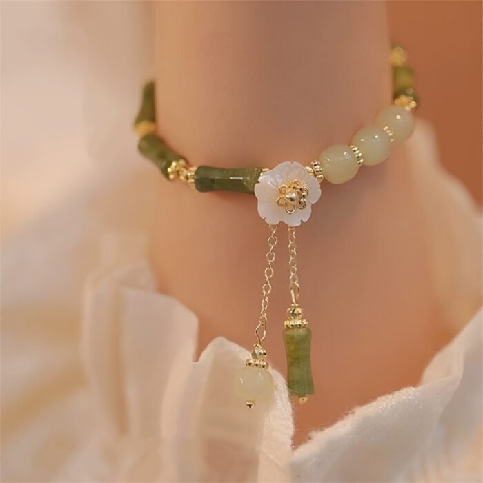 1 Women'S Fashion Bracelet New Chinese Retro Bamboo Lily of The Valley Bracelet