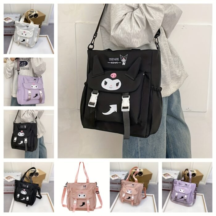 Sanrio cartoon cute shoulder bag, crossbody tote bag,, high, college students' class tutoring bag, bag, handbag, Valentine's Day gift