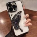 Suitable For Apple16 16promax 15 ProMax For IPhone Case 14 Sparkling Powder Flowing Sand Butterfly 12 Advanced 11 All Inclusive 13 Anti Fall Protective Case
