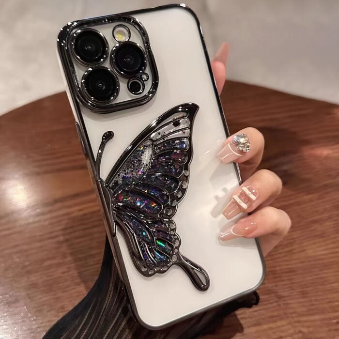 Suitable For Apple16 16promax 15 ProMax For IPhone Case 14 Sparkling Powder Flowing Sand Butterfly 12 Advanced 11 All Inclusive 13 Anti Fall Protective Case - Image 14