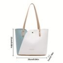 Women's Lightweight Tote Bag - Minimalist Magnetic Closure Large Capacity Shoulder Bag for Office, College, Commute - White, Pink, Black, Everyday Carry, Sleek Handbag, Durable Construction, Spacious Handbag, Working Professionals