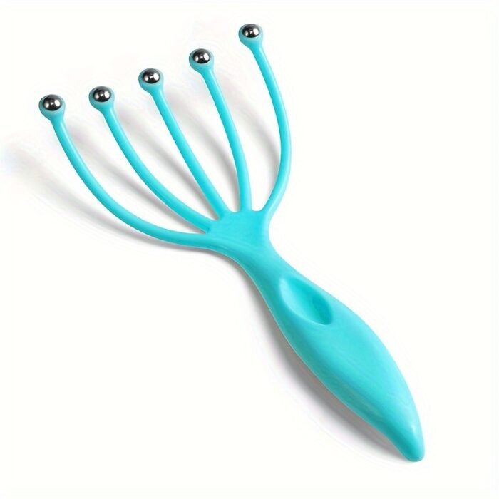 1pc Relaxation Essentials Manual Head Massager with Rolling Beads - Plastic Scalp Massager Claw for Meridian Activation and Stress Relief - Image 8