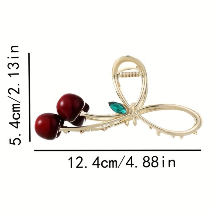 1/2pcs Women's Fashionable Cherry Large Claw Hair Grips Shark Clip - Image 6