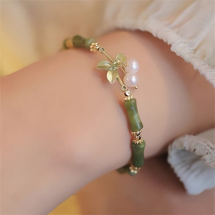 1 Women'S Fashion Bracelet New Chinese Retro Bamboo Lily of The Valley Bracelet - Image 2