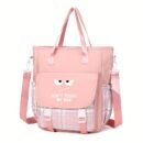 1pc "Don't Touch My Bag" Printed Large Capacity Crossbody Bag - Lightweight, Durable Polyester with Adjustable Strap, Multi-Pocket Design for Daily Use, Travel Shoulder Bag|Playful Graphic Tote|Polyester Lined