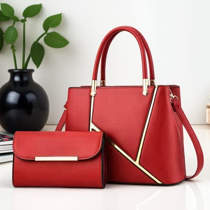 Women's Elegant Geometric Crossbody Bag with Detachable Shoulder Strap & Zipper Closure - Includes Matching Clutch for Daily Use, Work, Formal Events - Korean-Japanese Inspired Design - Image 10
