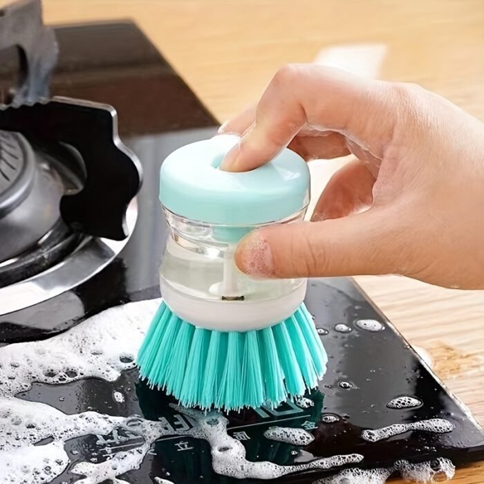 [Press Out Liquid] Handheld Cleaning Brush | 1pc | Multifunctional Cleaning Brush, Cleaning Supplies, Cleaning Tool, Kitchen Dishwashing Brush, Pot Washing Brush