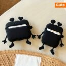 Cute Black Earphone Case For Airpods Pro Wireless Silicone Case