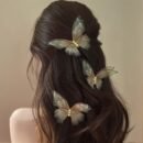 3pcs Elegant Faux Pearl Decorative Butterfly Shaped Hair Clips Vintage Hair Barrettes For Women And daily use Wear