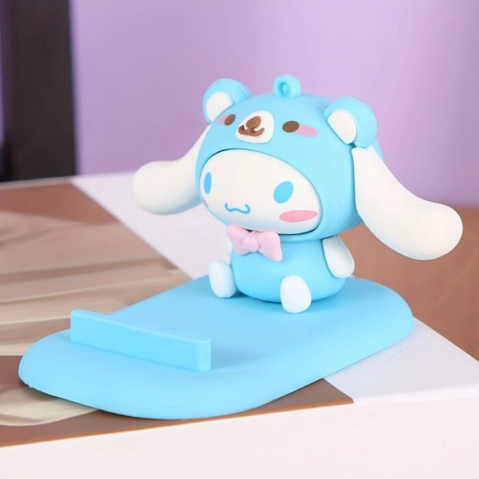 1pc Cute 3D Cartoon Character Phone Stand - PVC, Non-Waterproof, Ideal for Desk & Bedside, Pink Bow Design, Perfect for Mobile Phones, Desk Accessories - Image 10