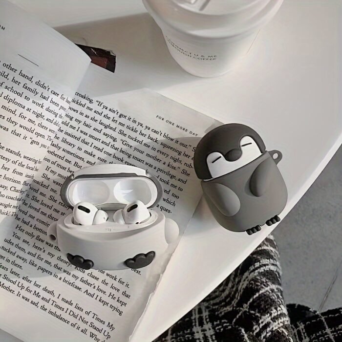 [Penguin Case] Silicone Penguin Protective Case | 1pc for Airpods 3/Pro, Dropproof Headphone Cover, Cute Animal Design, 1/2 Apple Compatible, Durable Protective Accessory