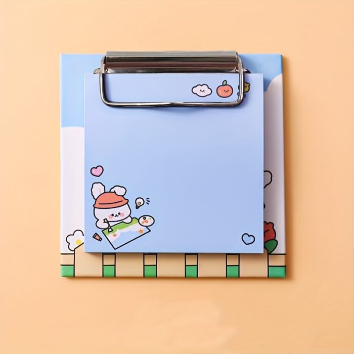 [30 Cute Cartoon Clipboard Notepads] 1pc of 30 Cute Cartoon Clipboard Notepads, Animal Pattern Notepads, Message Papers, Memo Notes, Perfect for School, Office and Home Use - Image 7