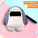 [Cute Shark] 3D cute cartoon shark shape soft silicone wireless earphone case | for Airpods 1/ 2/ 3/ Pro