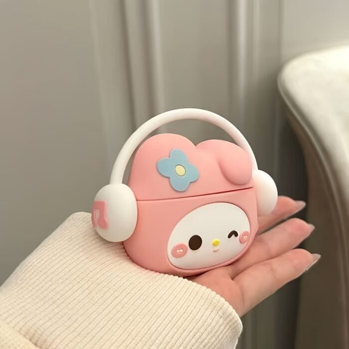 [Silicone Protective Case for ]Sanrio Decorative 3D Bag Charm Stereo Headphone Case, Cartoon Protective Cover, Scratch Resistant, Shockproof Earphone Accessory - Image 6