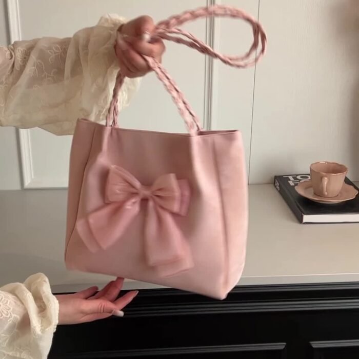 [New Fashionable Bow Bag] 2024 New Fashionable Influencer Student Bow Large Bag | Versatile Women's Crossbody Shoulder Bag - Image 15