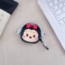 Adorable Animated Character Earphone Cases - Durable Silicone, Cute Pink Bear & Blue Stitch Designs, Perfect for Protecting Your Headphones, Ideal Gift for Fans, Headphone Holder|Playful Accessory|Silicone Headphone Case