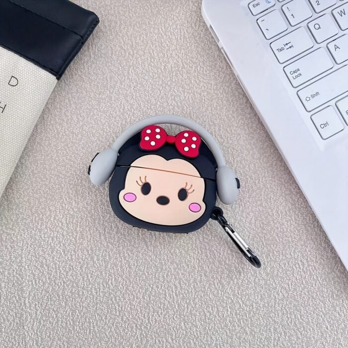 Adorable Animated Character Earphone Cases - Durable Silicone, Cute Pink Bear & Blue Stitch Designs, Perfect for Protecting Your Headphones, Ideal Gift for Fans, Headphone Holder|Playful Accessory|Silicone Headphone Case - Image 10