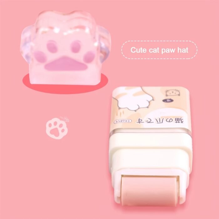 1pc Cat Paw Cute Roller Eraser Girl Pencil Eraser Rubber Cartoon Pen Eraser Supplies Prizes Office Eraser Gift giving - Image 10