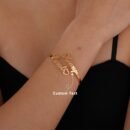 Custom Engraved Stainless Steel Intertwined Hearts Name Bracelet - Personalized Two Names Jewelry Gift for Her, Him, Mom, Wife - Valentine's Day, Anniversary, Mother's Day, Wedding, Birthday - Elegant Retro Style Durable Casual Attire, Heart Charms for Bracelets, Special Occasion, Stylish Accessory, Highquality Finish, Couples Accessory