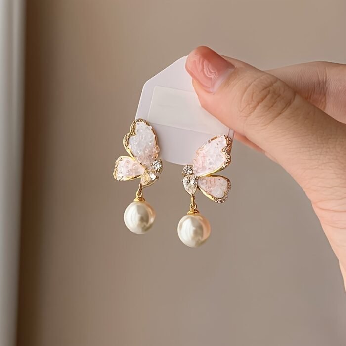 Elegant Butterfly Earrings for Women - Small, Crowd-Standing Ear Ornaments - Image 6