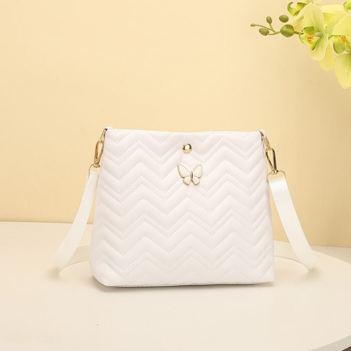 Chic Quilted Bucket Crossbody Bag - Fashionable Mini Purse for Women - Versatile Shoulder Handbag with Stylish Quilting Design - Image 13