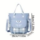 1pc "Don't Touch My Bag" Printed Large Capacity Crossbody Bag - Lightweight, Durable Polyester with Adjustable Strap, Multi-Pocket Design for Daily Use, Travel Shoulder Bag|Playful Graphic Tote|Polyester Lined