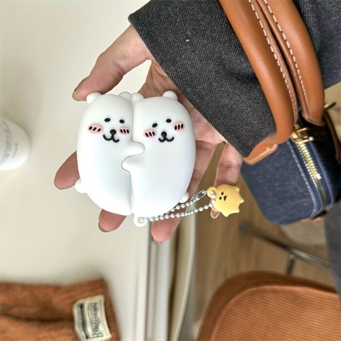 Cute Hugging White Bear for airpods Case, Soft Silicone Protective Cover with Stylish Charms - Ideal Gift for Girls, Boys, Parties, Birthdays, for AirPods 1/2, 3, 4, Pro, Pro 2, Birthday Gift|Playful Design|Soft Silicone Case - Image 15