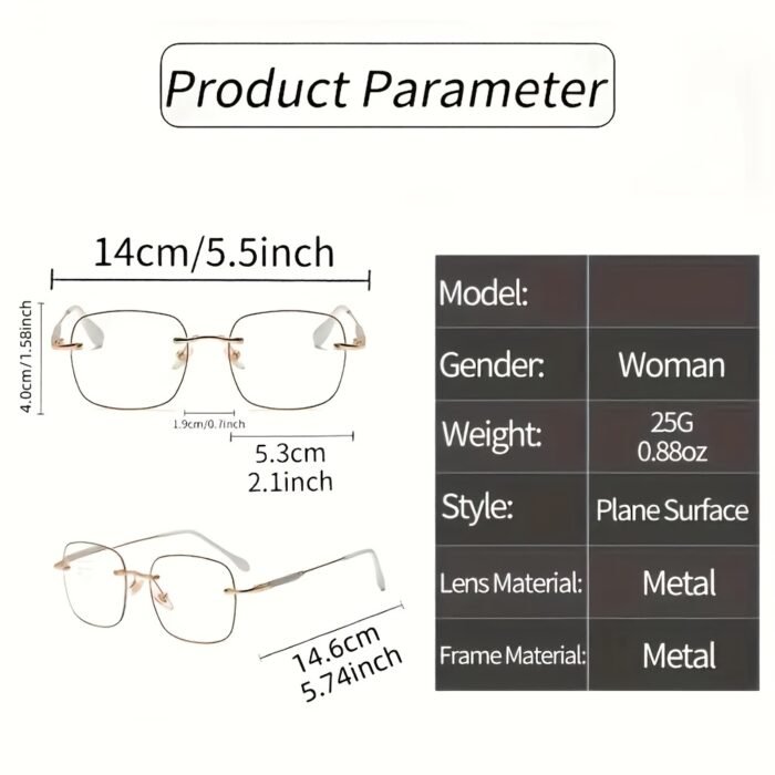 A Pair Of Frameless Transparent Lenses For Women, With A Sparkling Galaxy Frame - Image 6