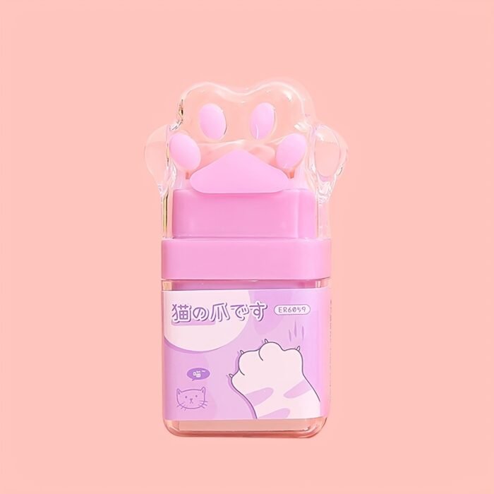 1pc Cat Paw Cute Roller Eraser Girl Pencil Eraser Rubber Cartoon Pen Eraser Supplies Prizes Office Eraser Gift giving - Image 6