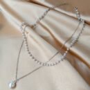 [Baroque Choker] Exquisite Baroque 1pc Double-Layer Faux Choker Necklace | Elegant Banquet Choker Party Jewelry, Daily Wear Jewelry for Girls and Women